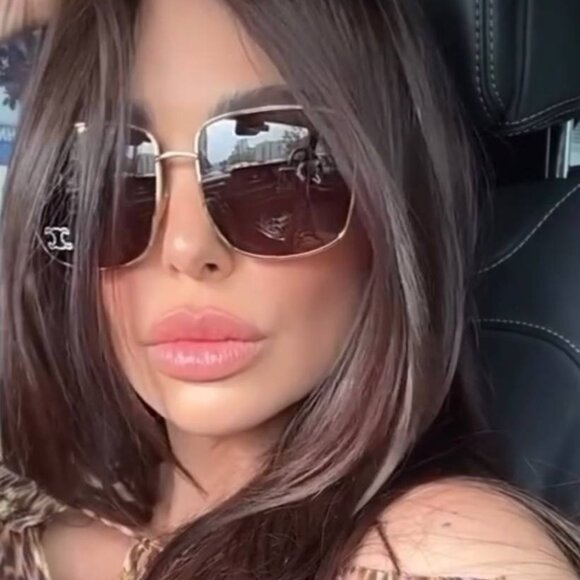 Celine CL40284U 16V Square Sunglasses–Palladium/Blue - Picture 3 of 12